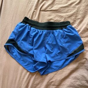Women's Blue and Black Athletic Shorts